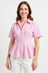 Stripe Peplum Top