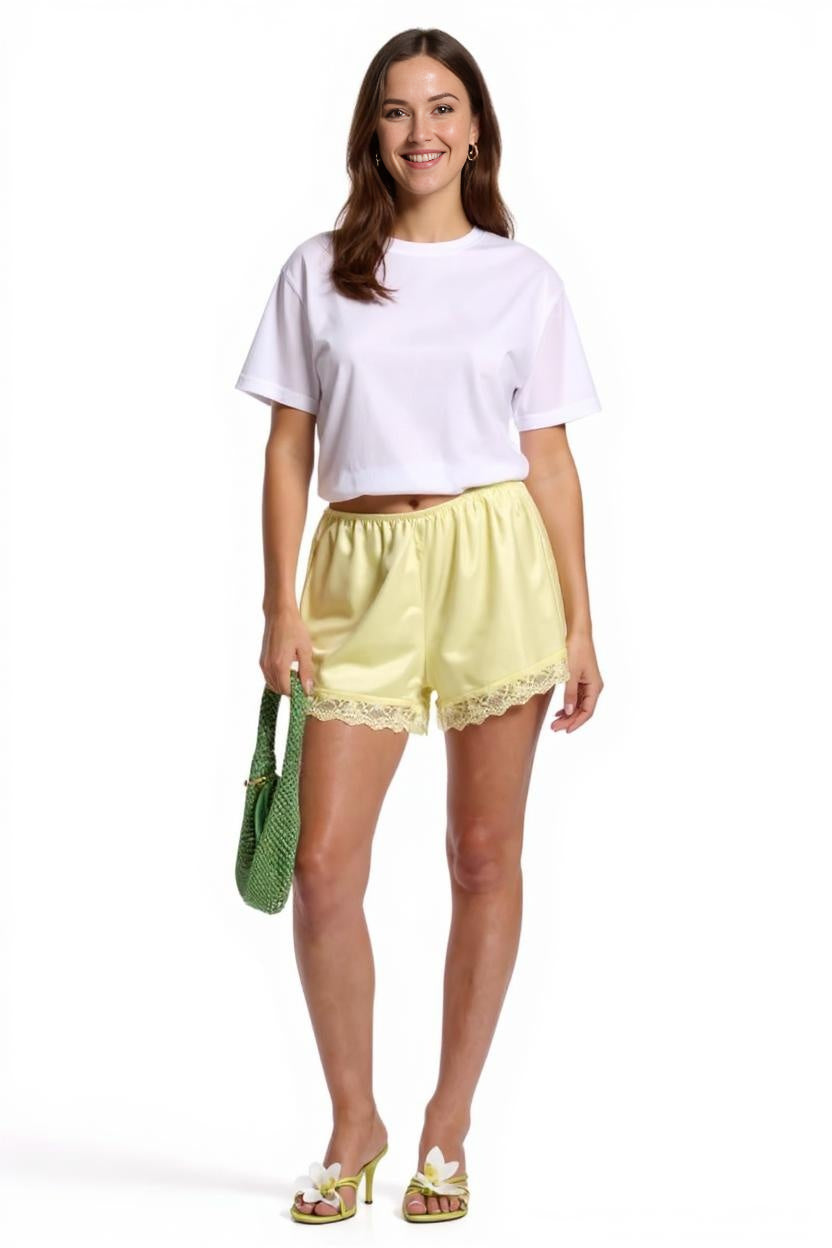 Silk Shorts - Yellow
