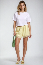Silk Shorts - Yellow