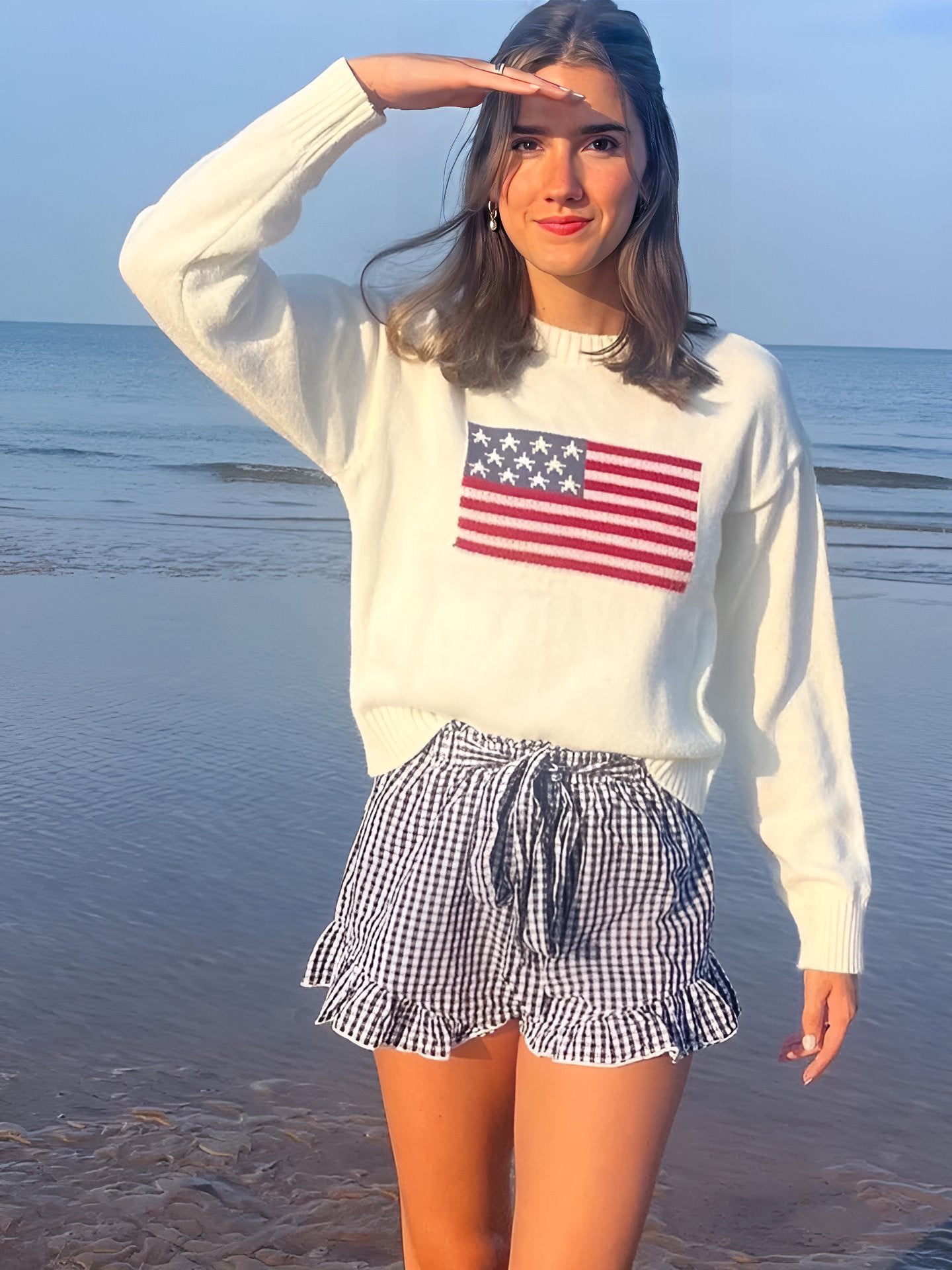 American Flag Sweater