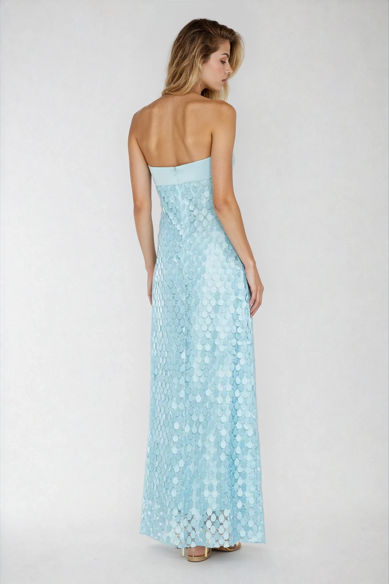 Peony Dreams Dress - Blue