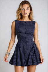 Navy City Dress