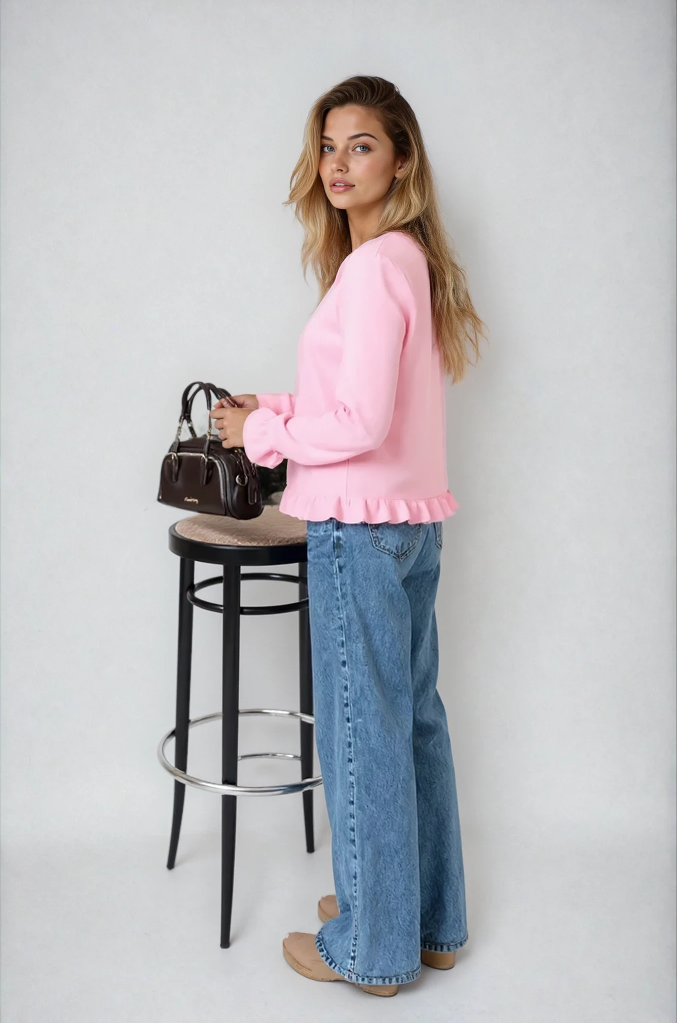 Pink Scallop Cardigan