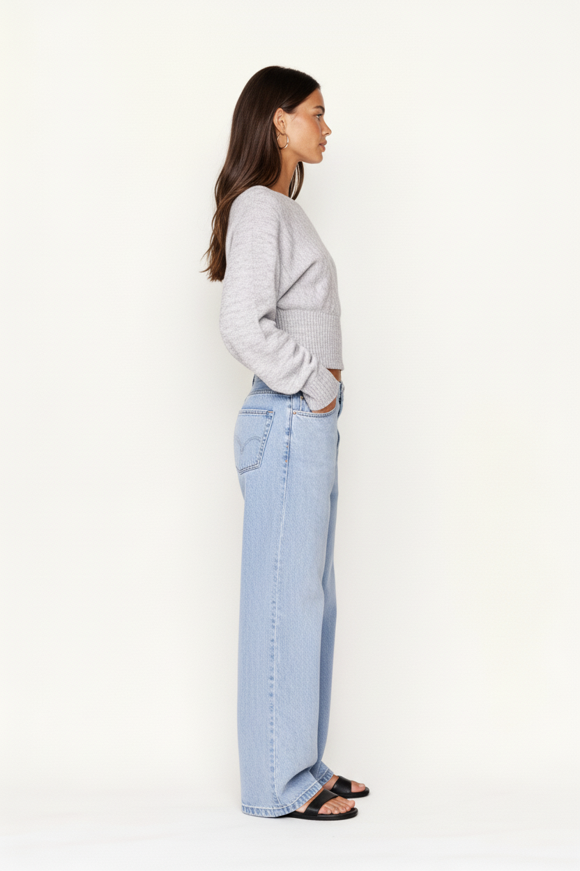 Karma Sweater — trendy knit top, front view