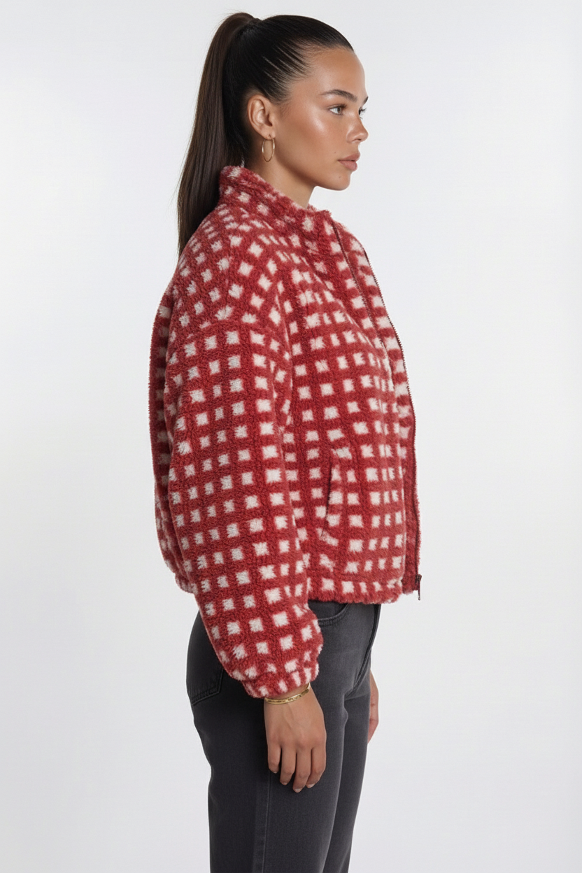 Holiday Vest — trendy top, front view