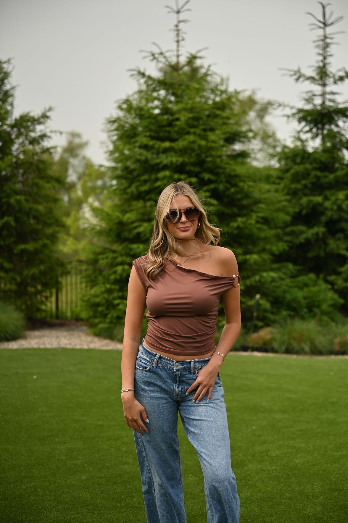 Saddie Top- Brown