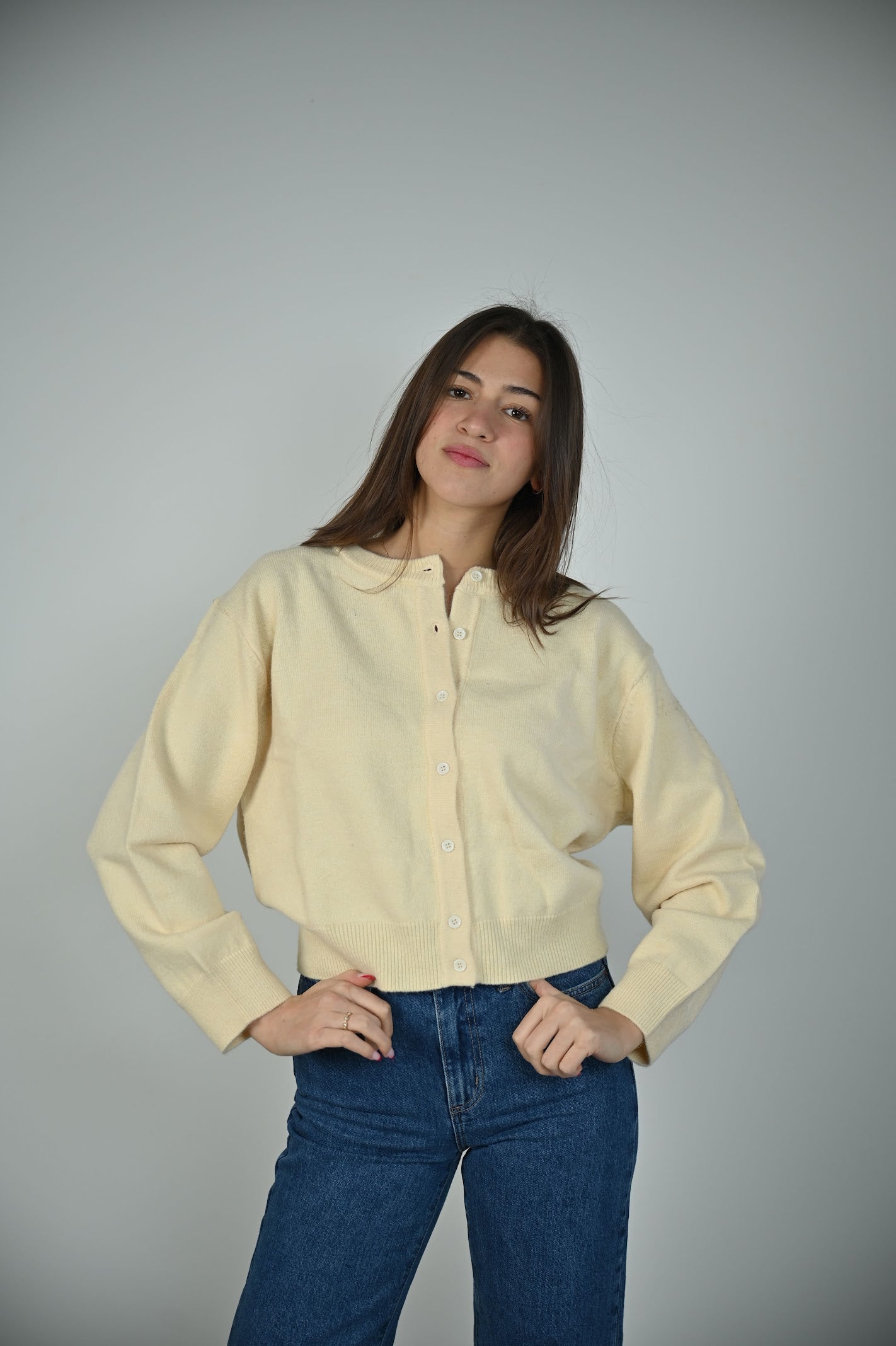 Basic Cardigan- Yellow
