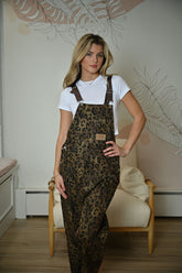 Leopard Print Overalls