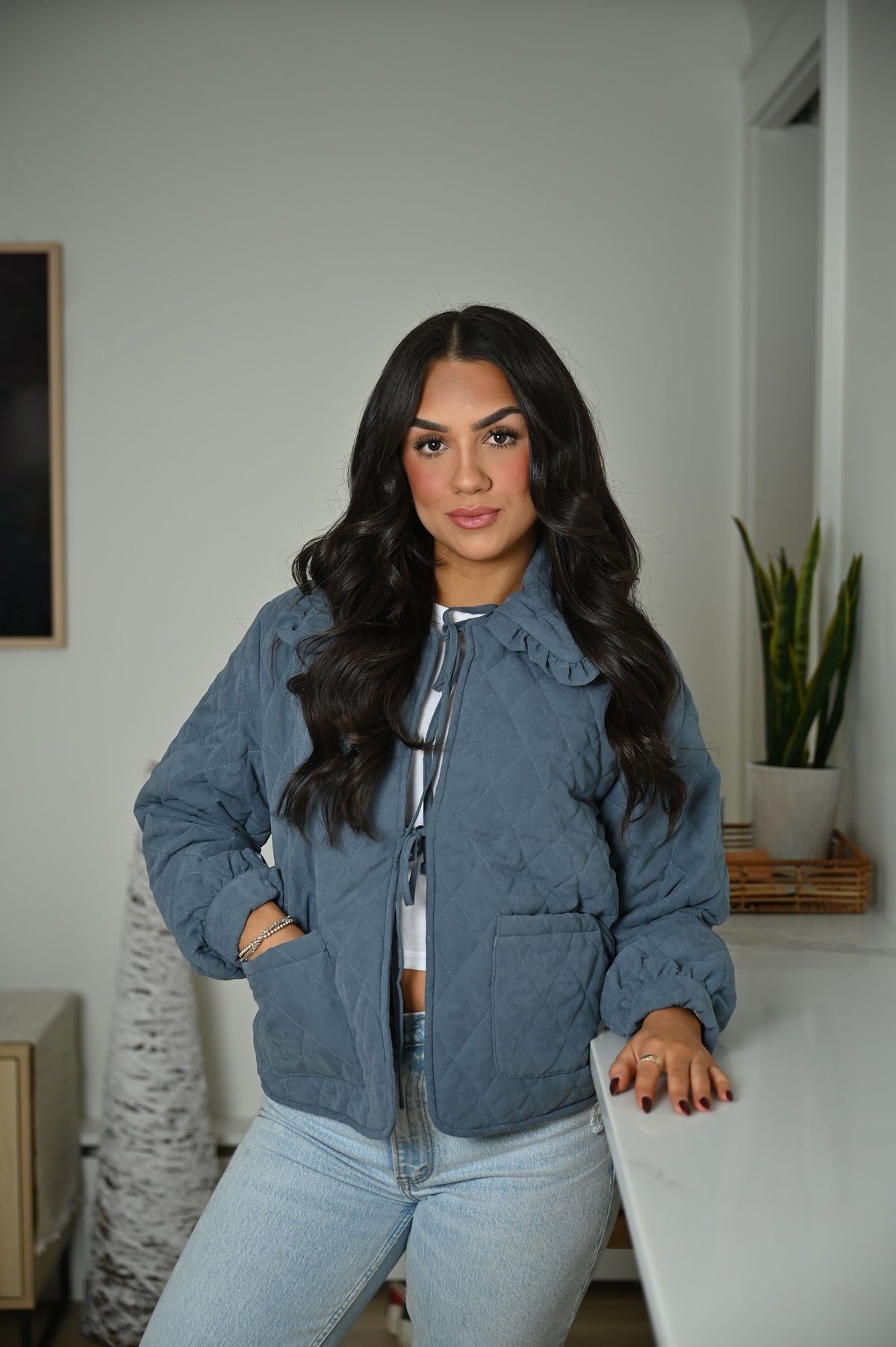Isabella Jacket — trendy outerwear, front view
