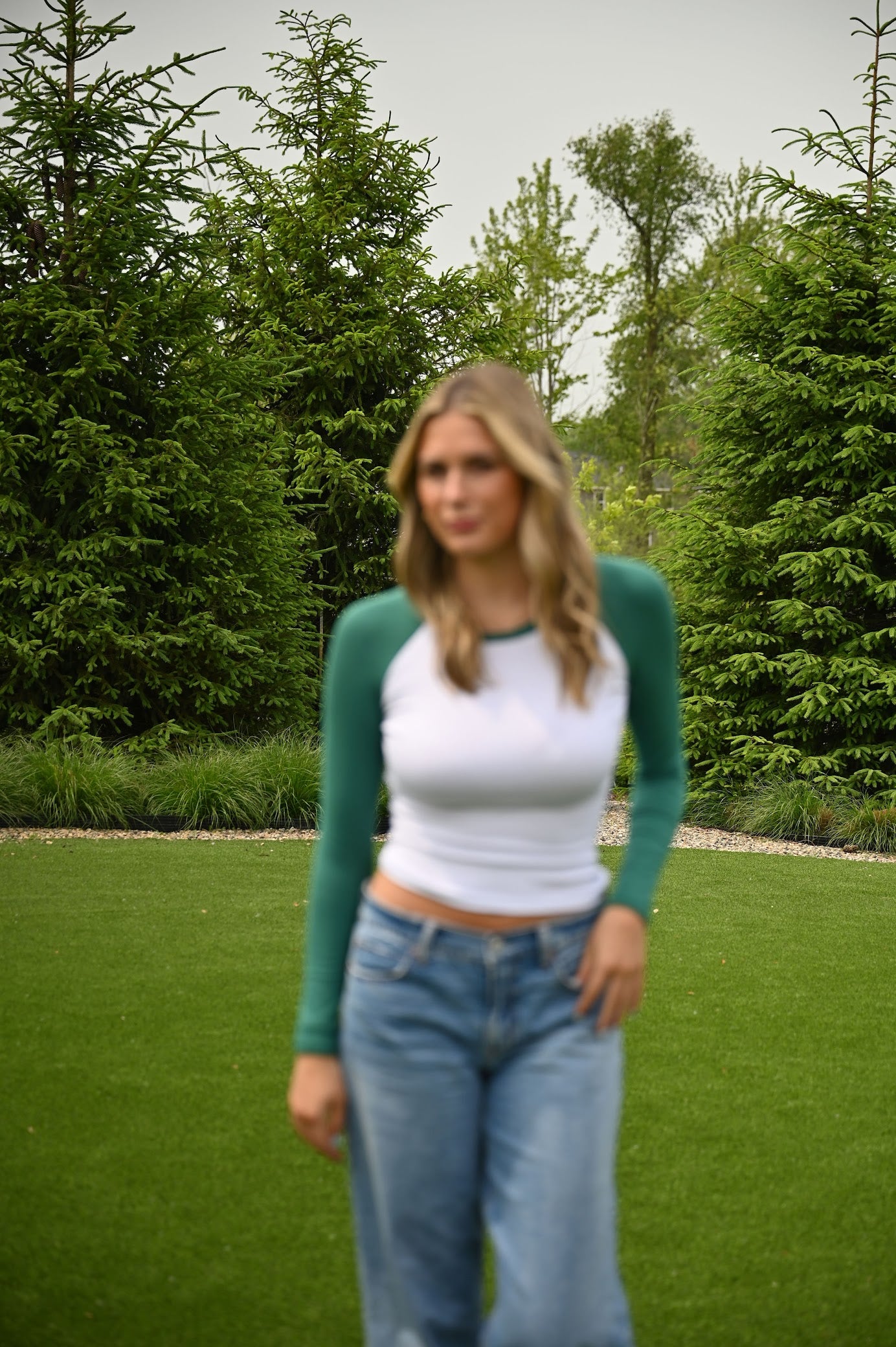 Y2K Long Sleeve Tee- Green