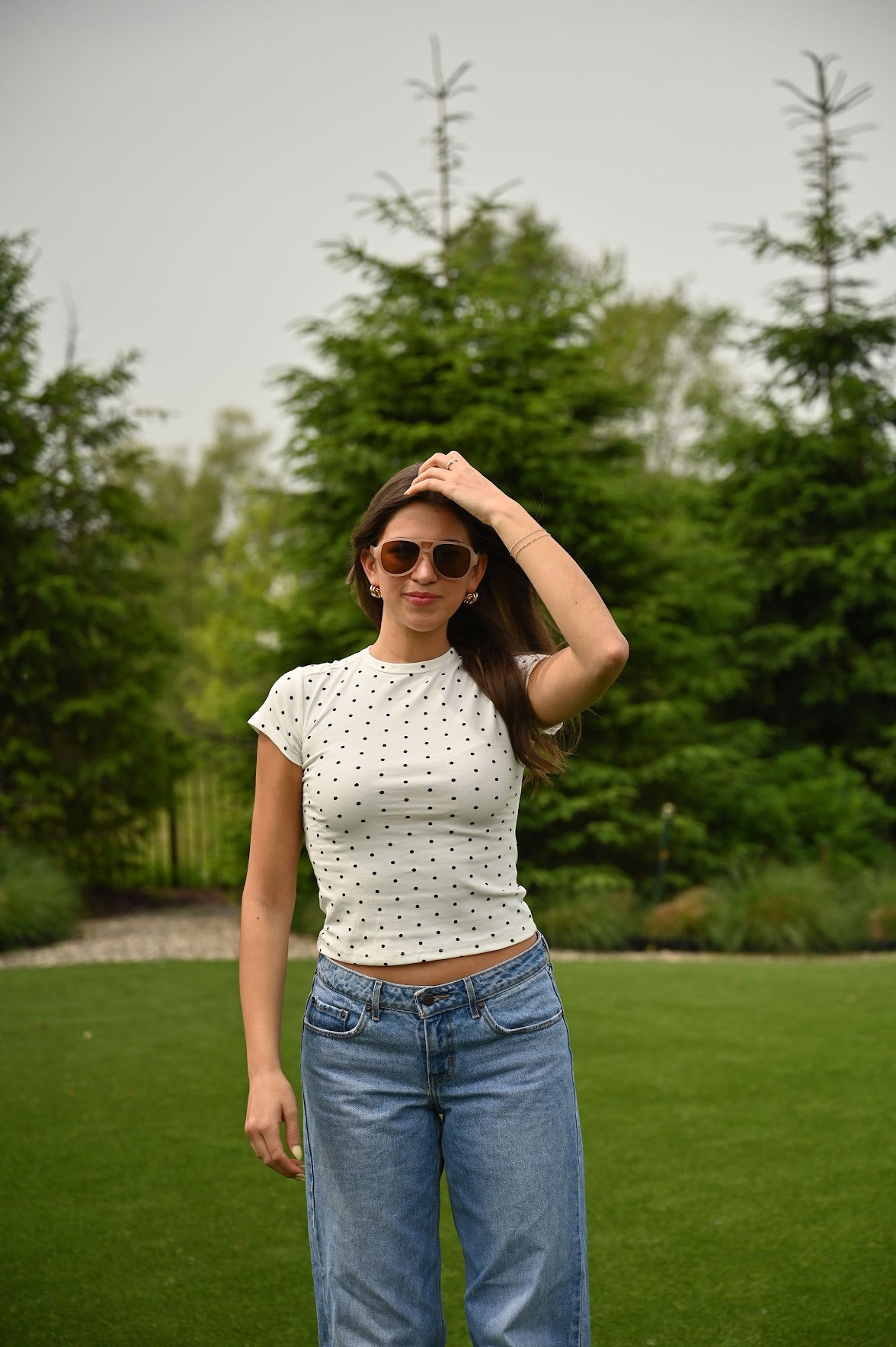 Polka Dot Tee - White