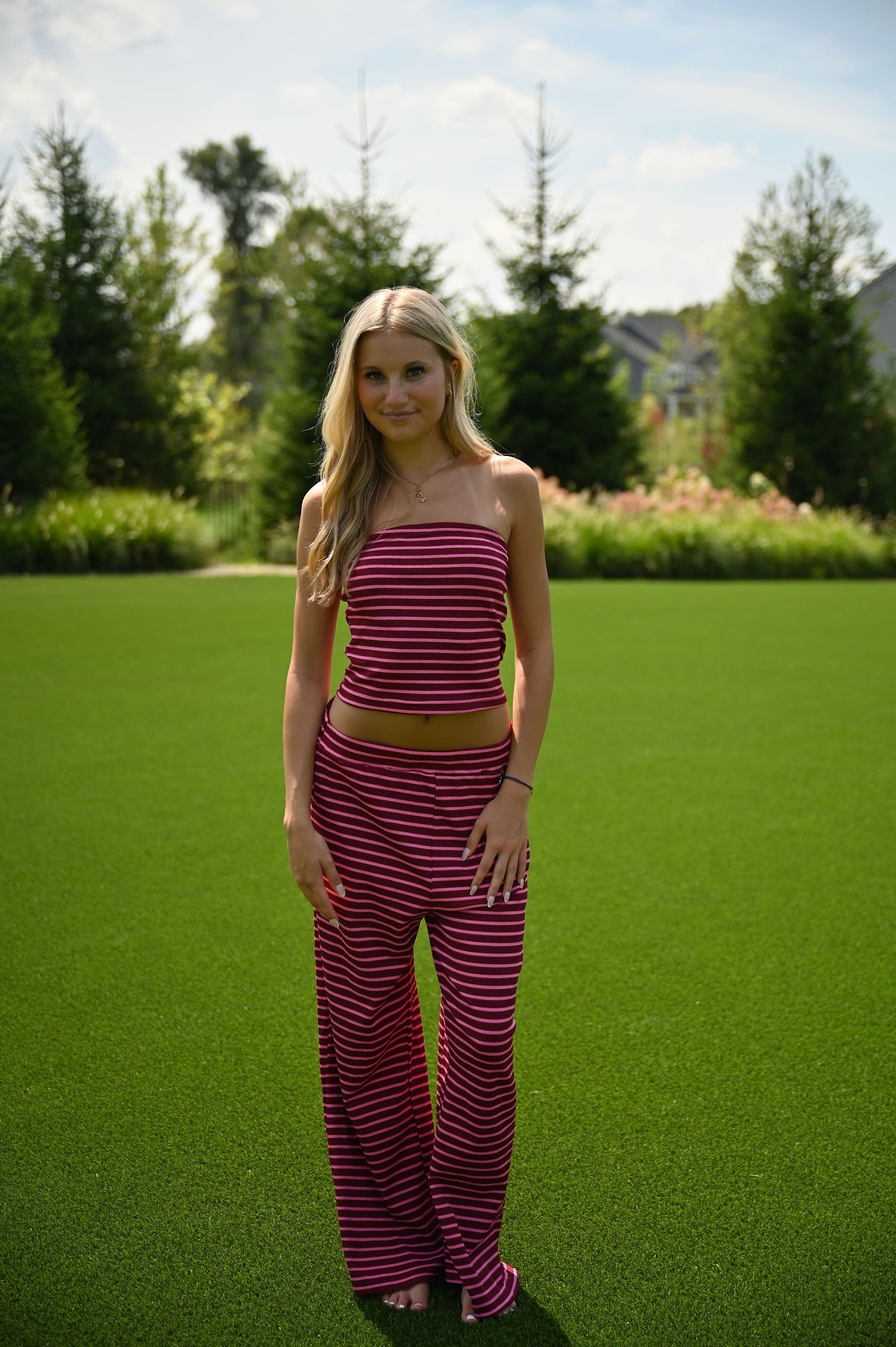 Stripe Summer Set- Cherry