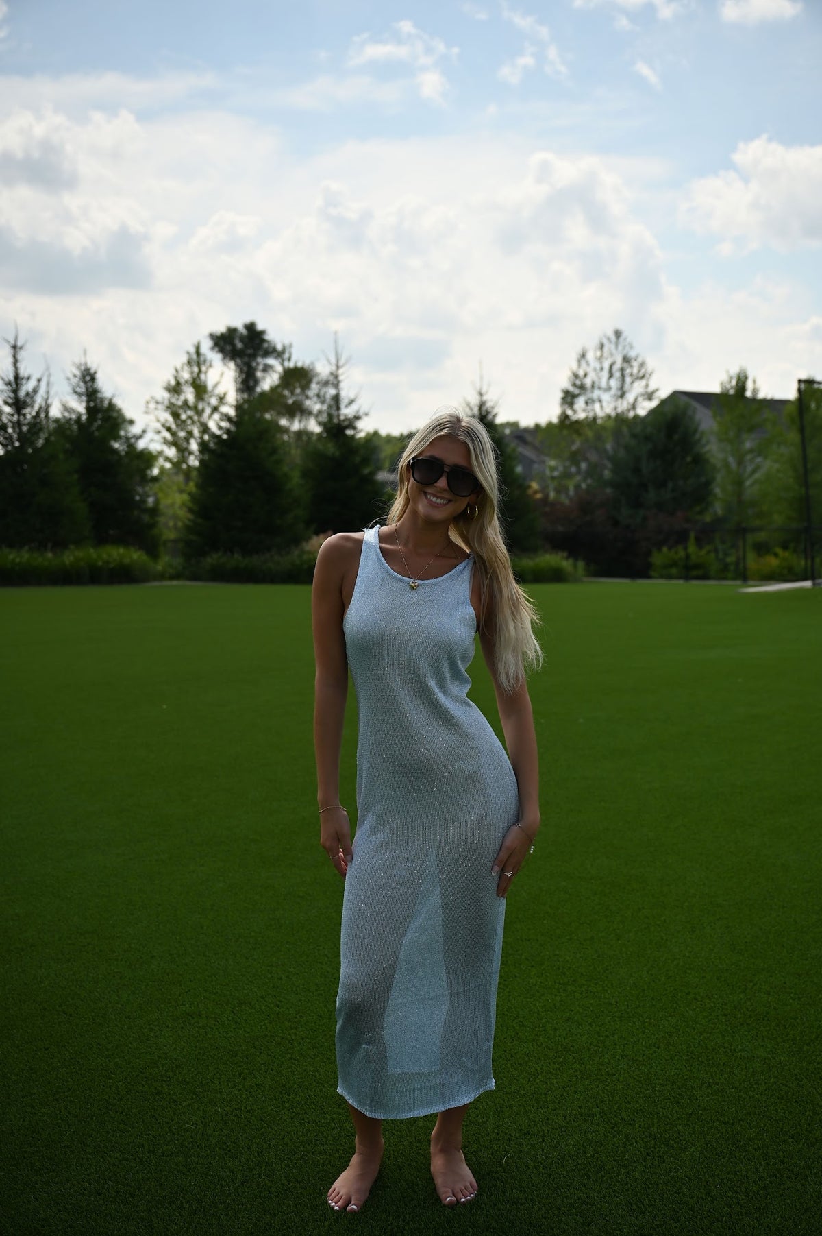 Blue Baddie Dress — trendy mini dress | HoneyPlum Clothing