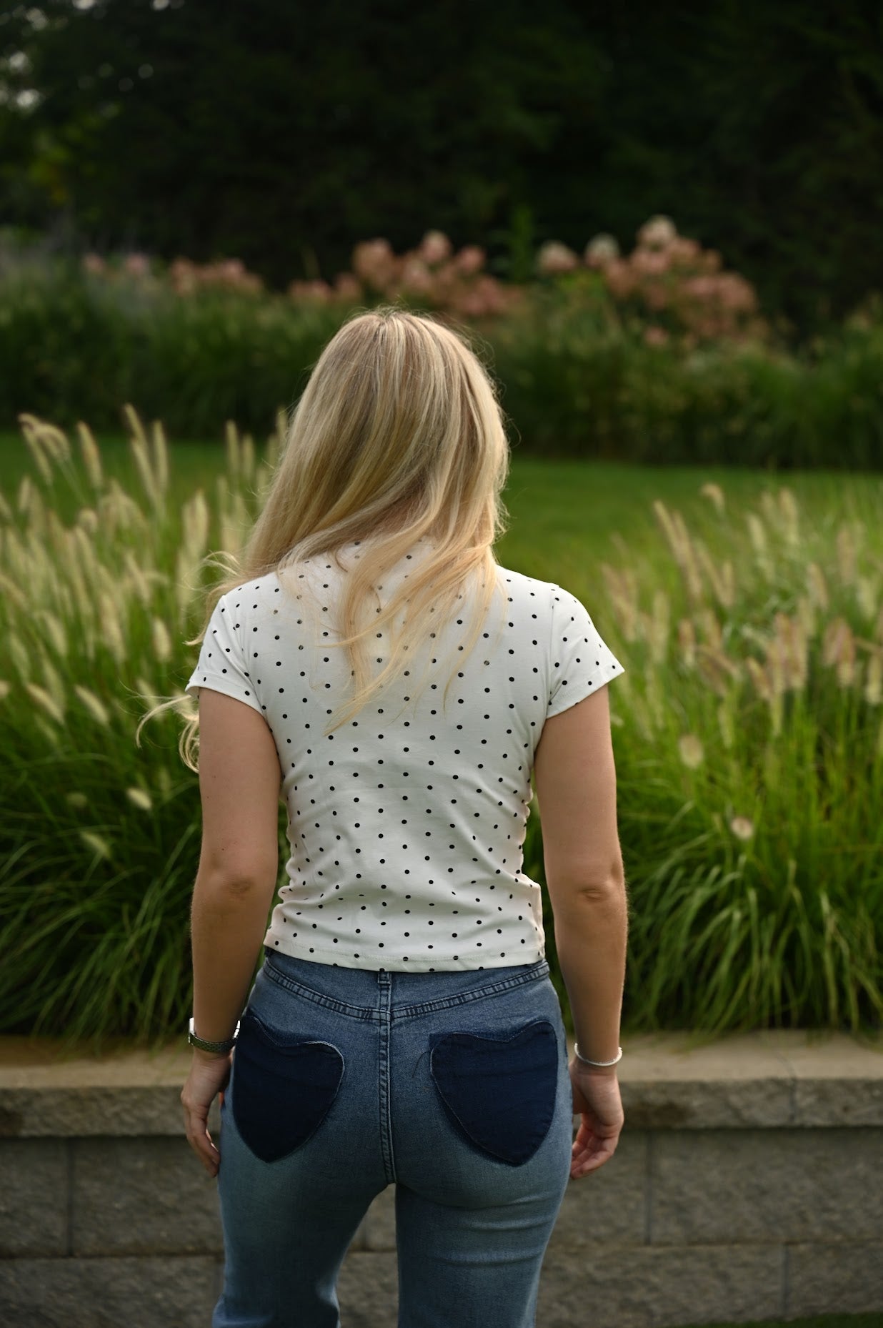 Polka Dot Tee - White