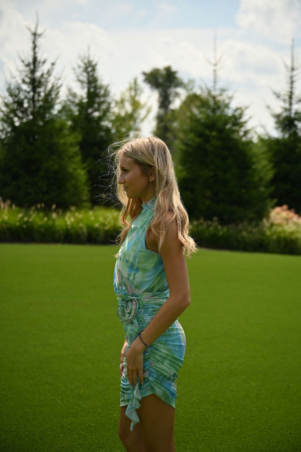 Mint Condition Dress — trendy mini dress, front view