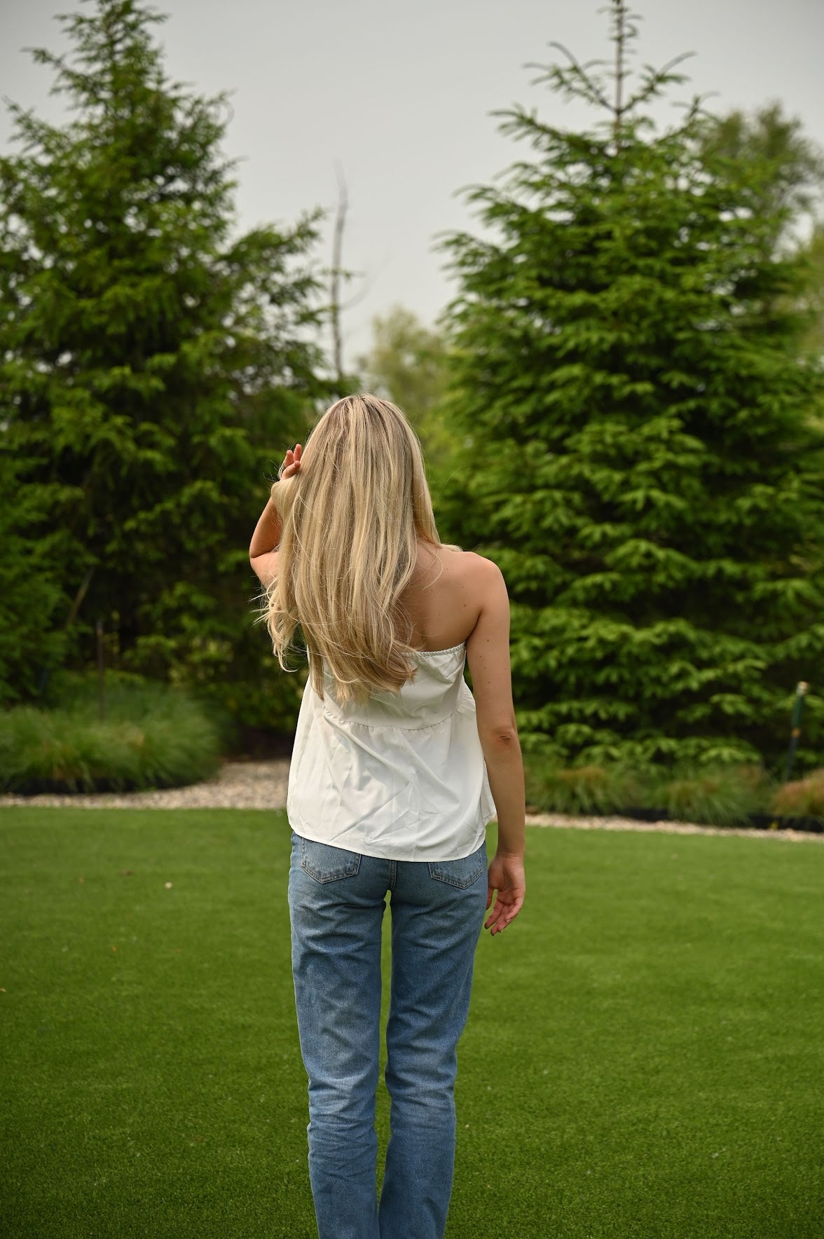 Summer Tan Top - White