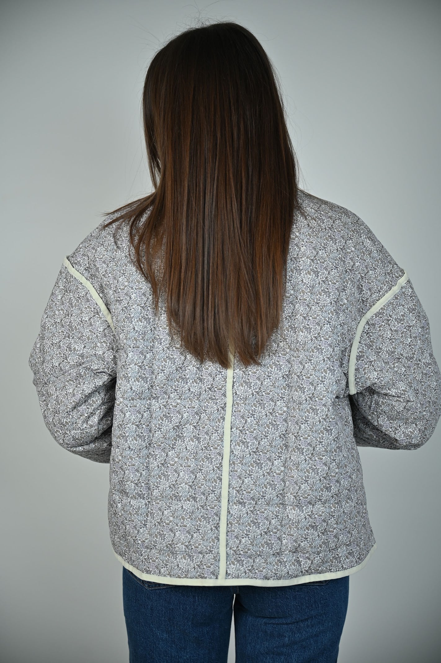Gray Quilted Jacket