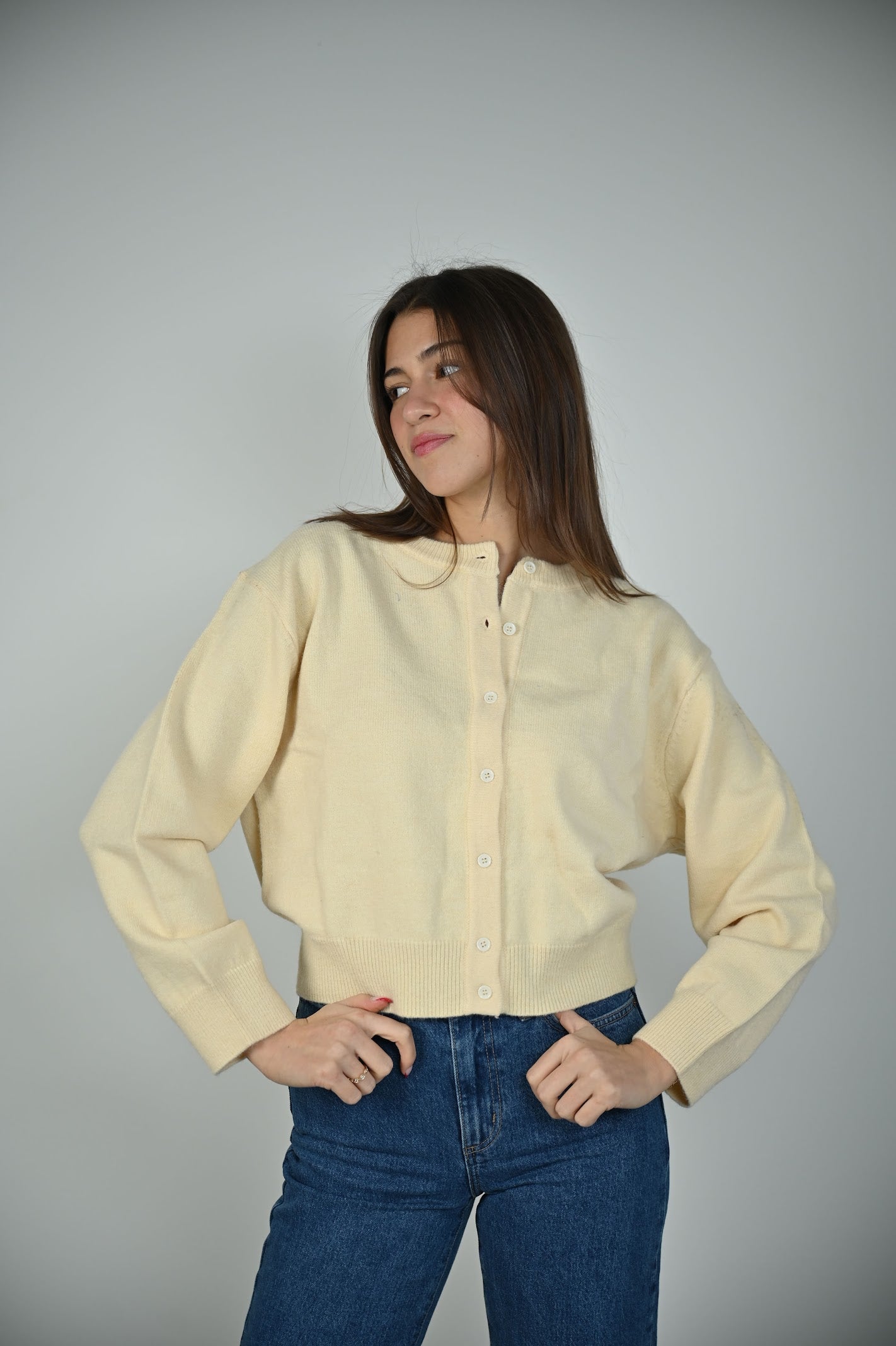 Basic Cardigan- Yellow