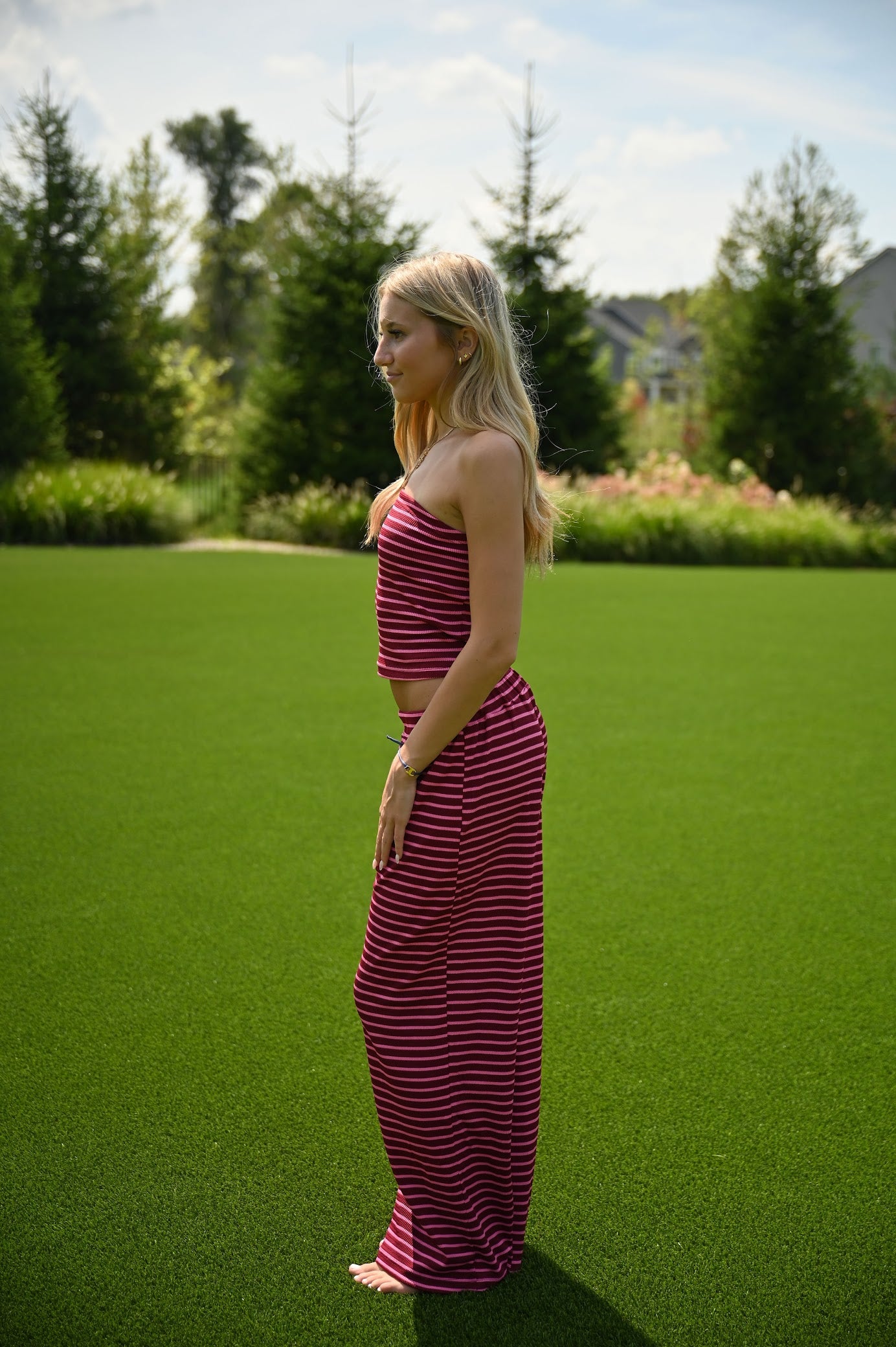 Stripe Summer Set- Cherry