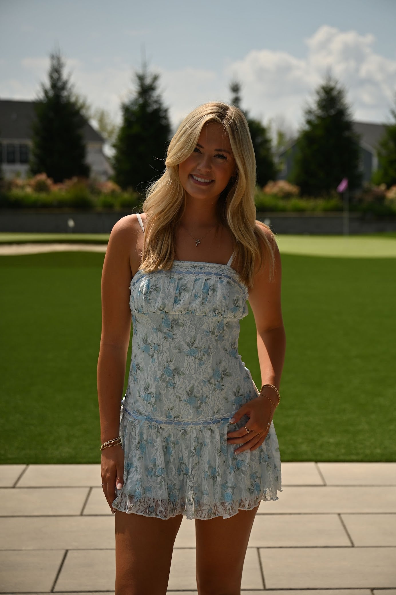 The Clara Lace Trim Dress