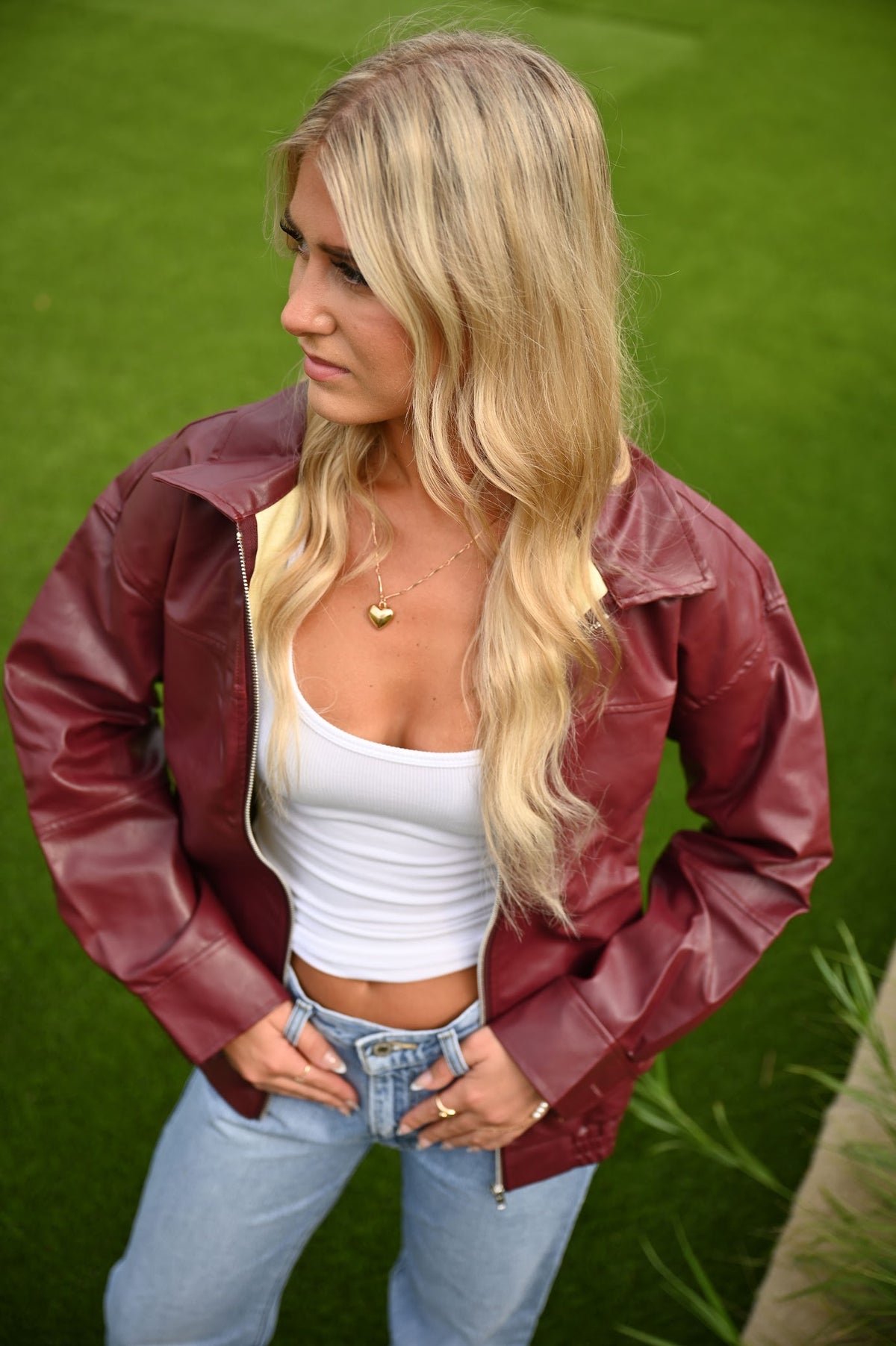 Thunder Leather Jacket — trendy outerwear | HoneyPlum Clothing