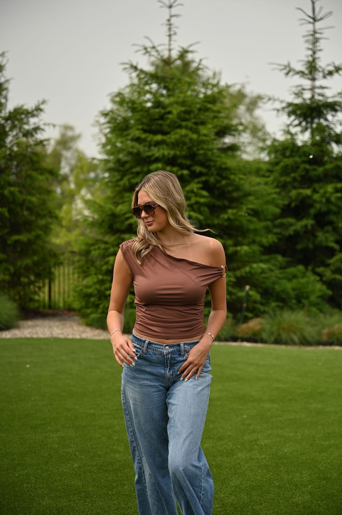 Saddie Top- Brown