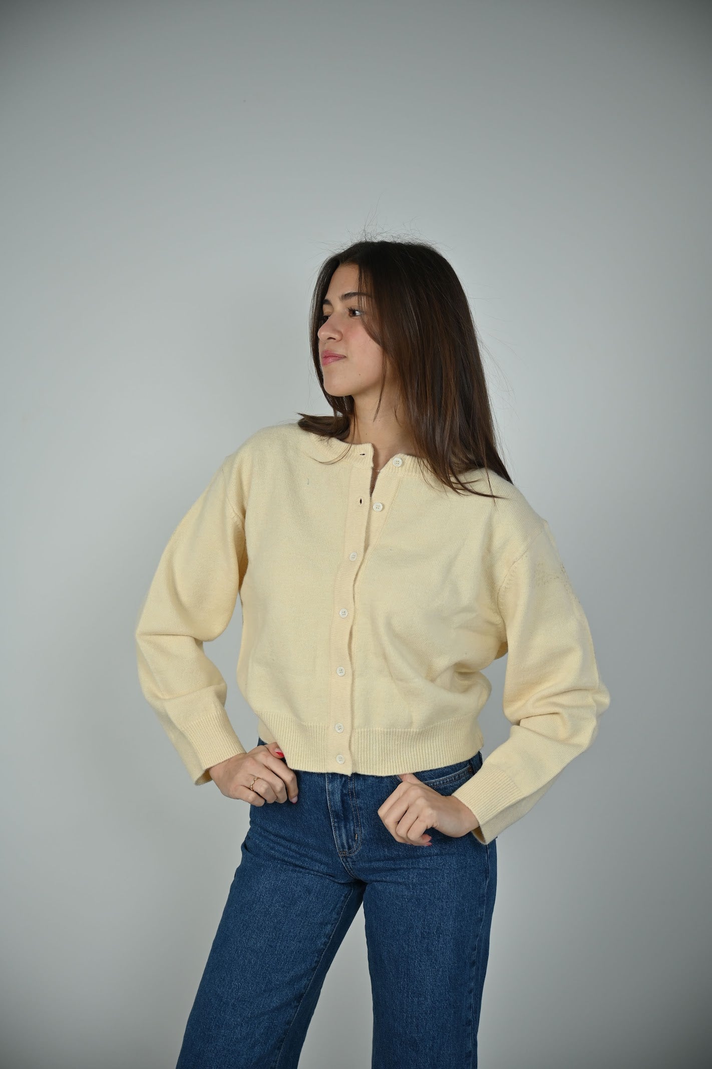 Basic Cardigan- Yellow