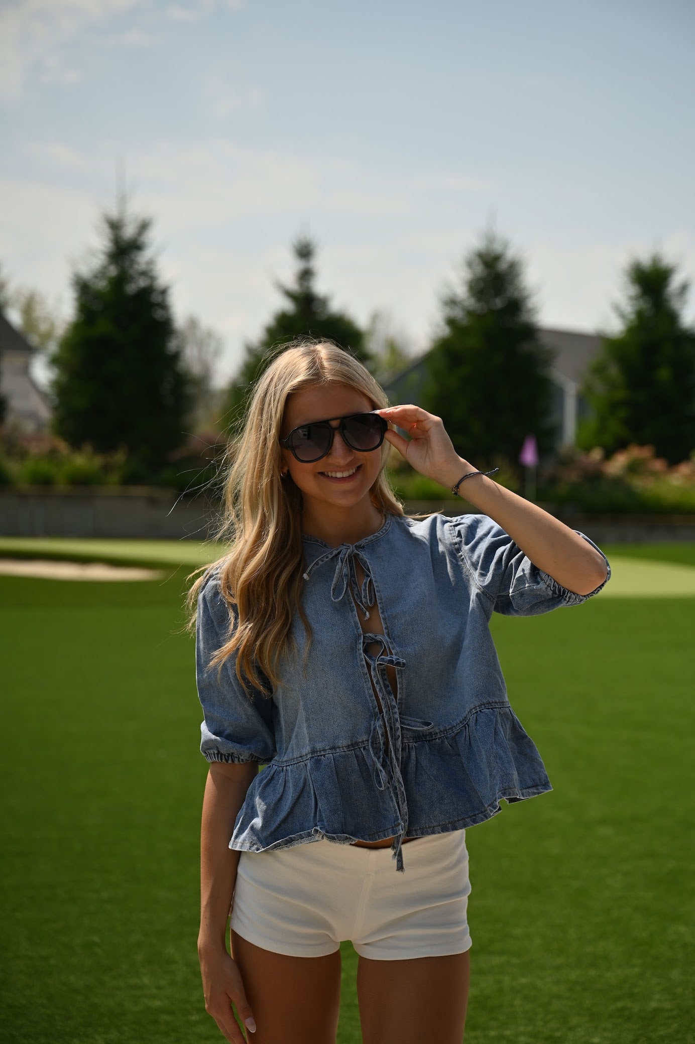 Denim Baby Doll Top