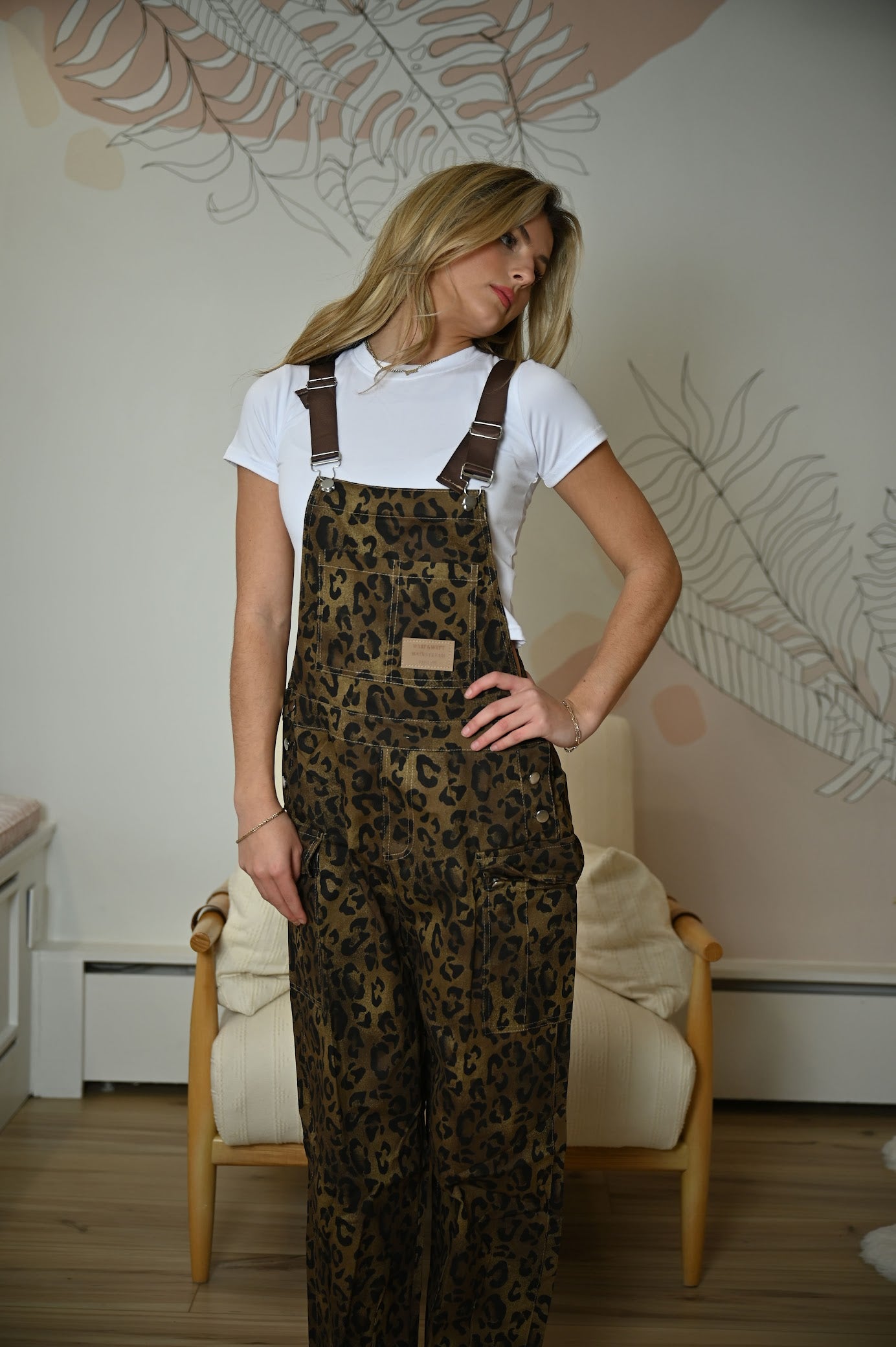 Leopard Print Overalls