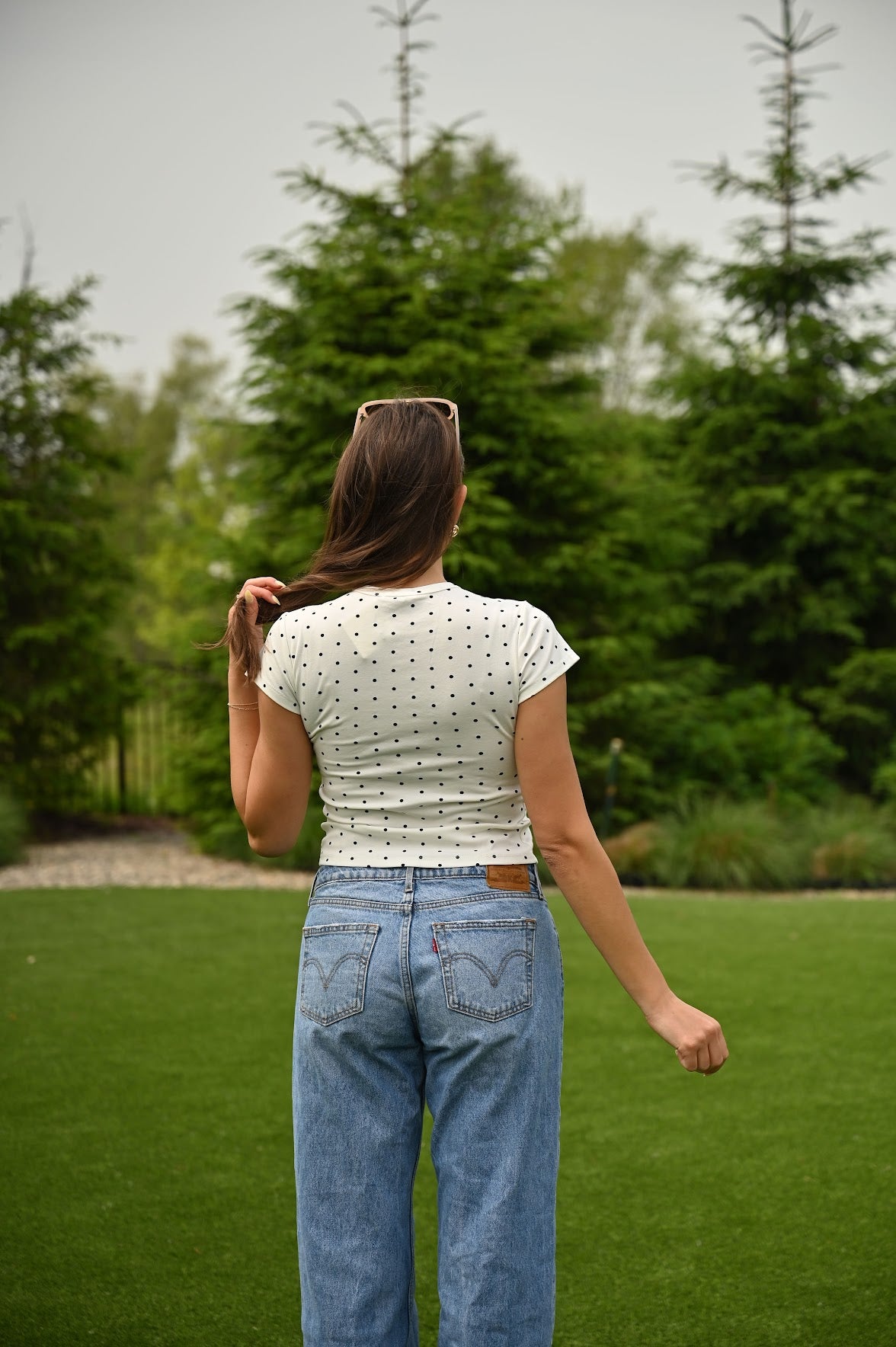 Polka Dot Tee - White