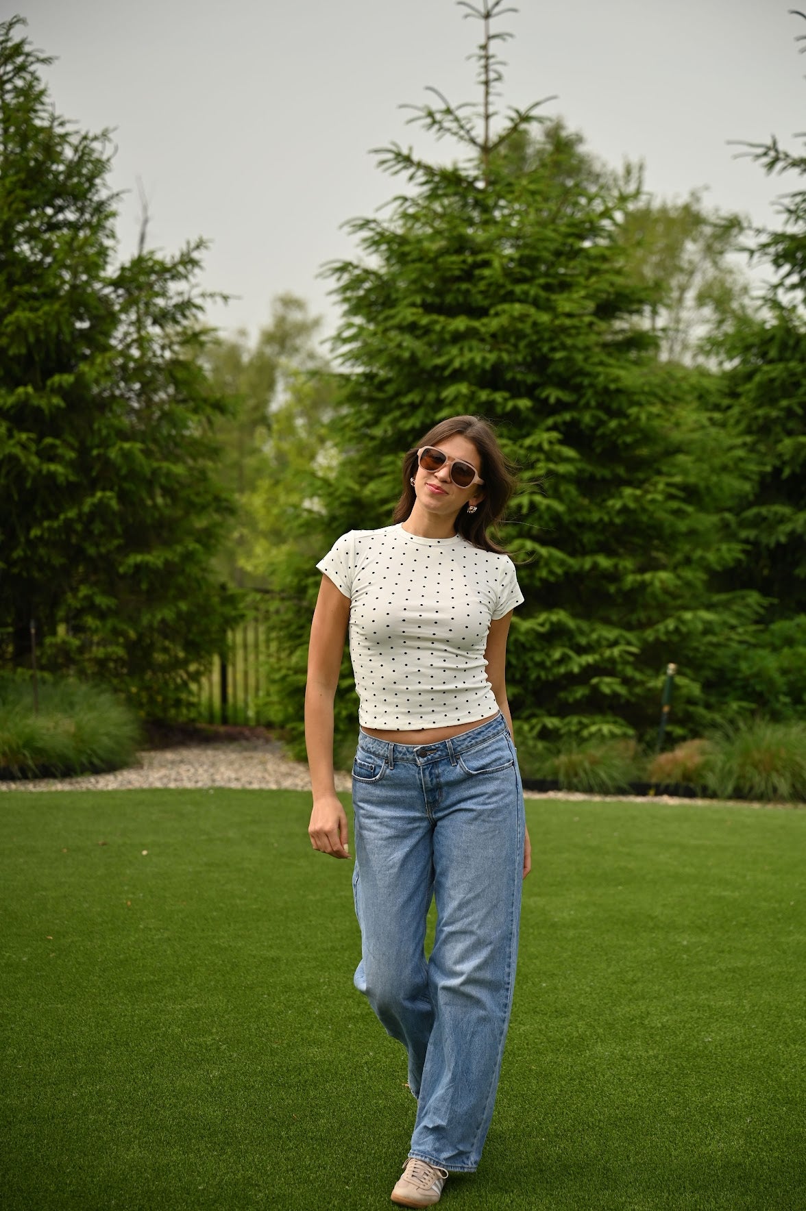 Polka Dot Tee - White