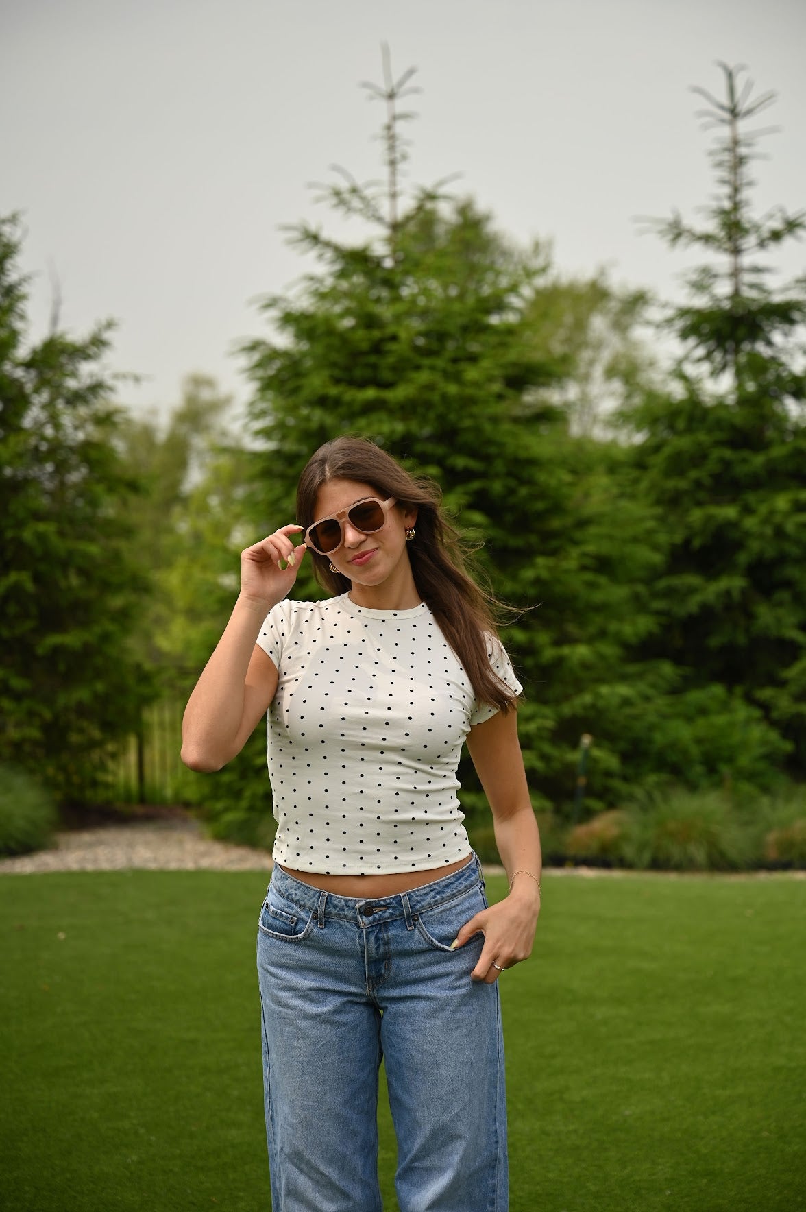 Polka Dot Tee - White
