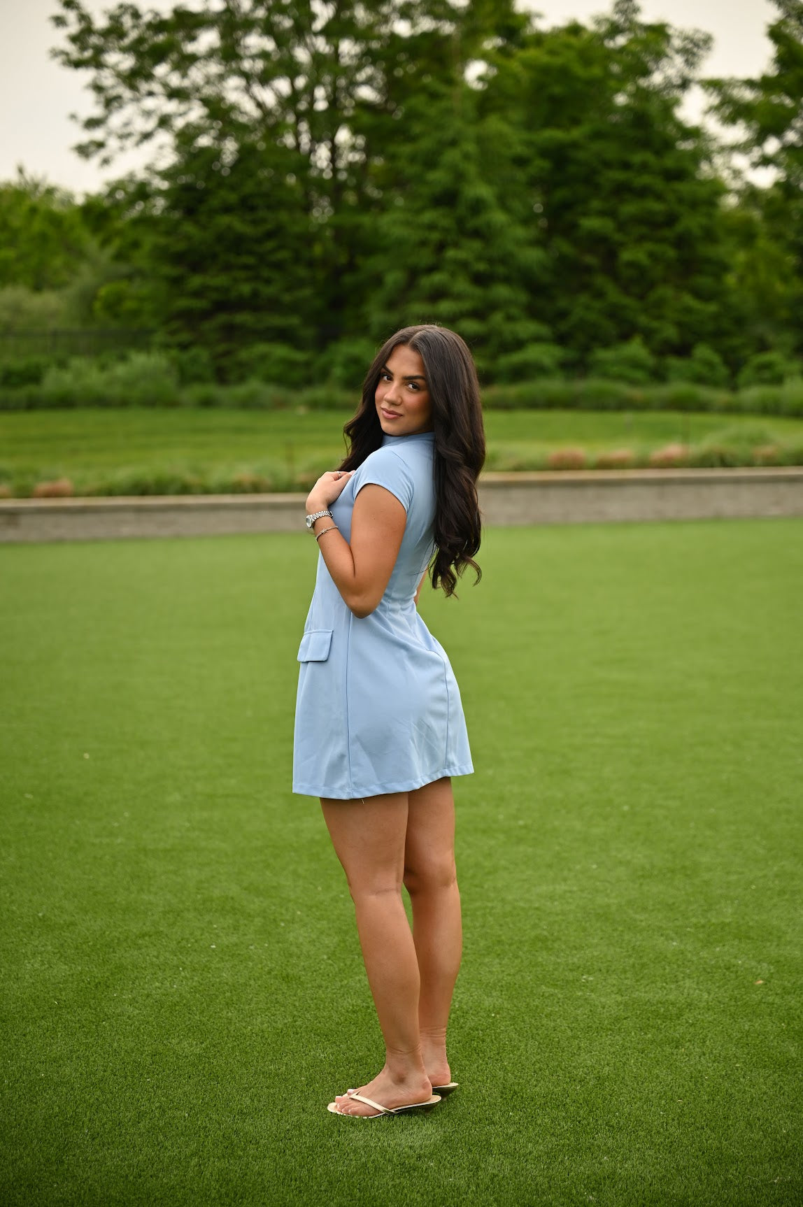 Claire Dress-Blue