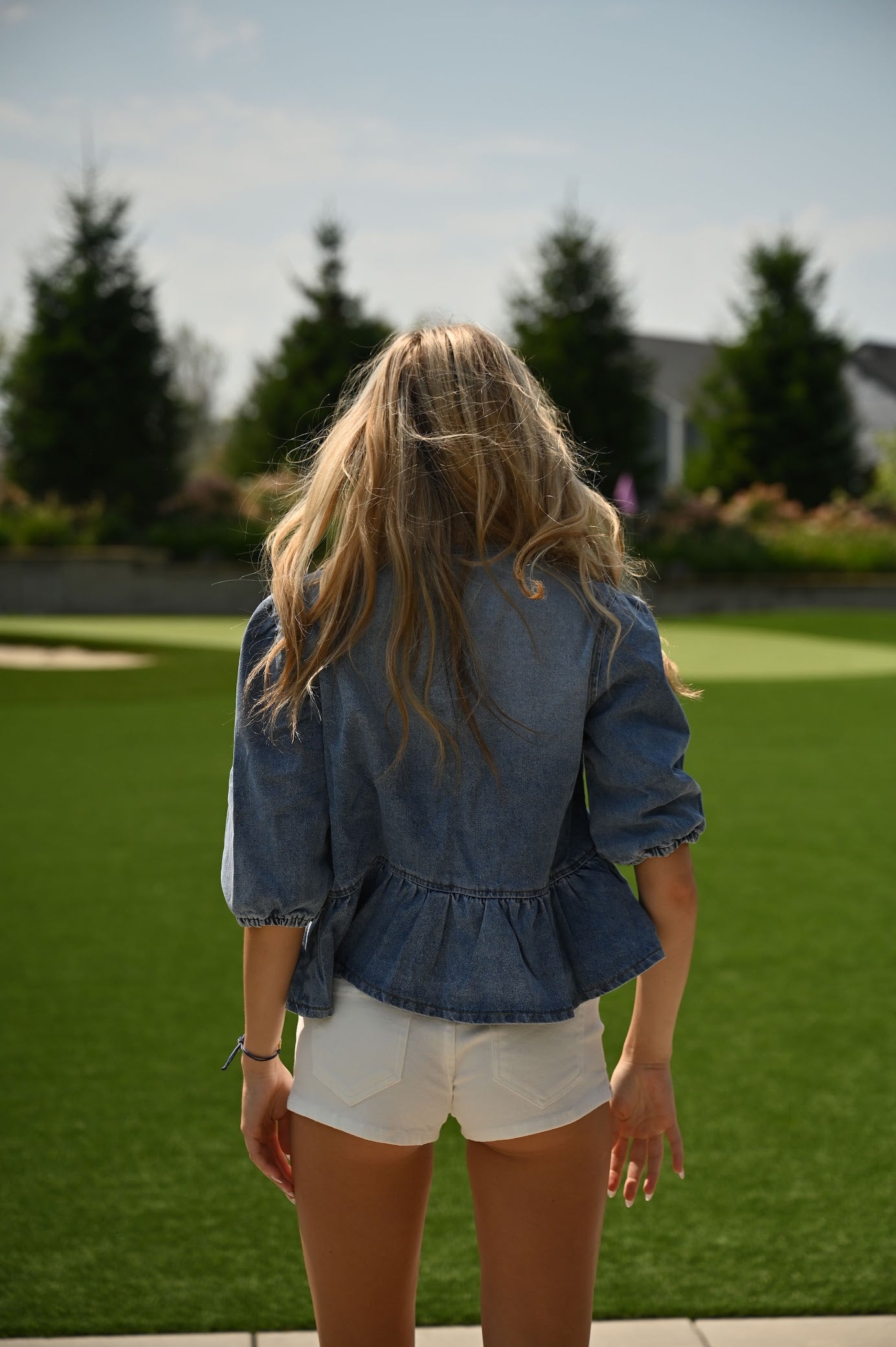Denim Baby Doll Top