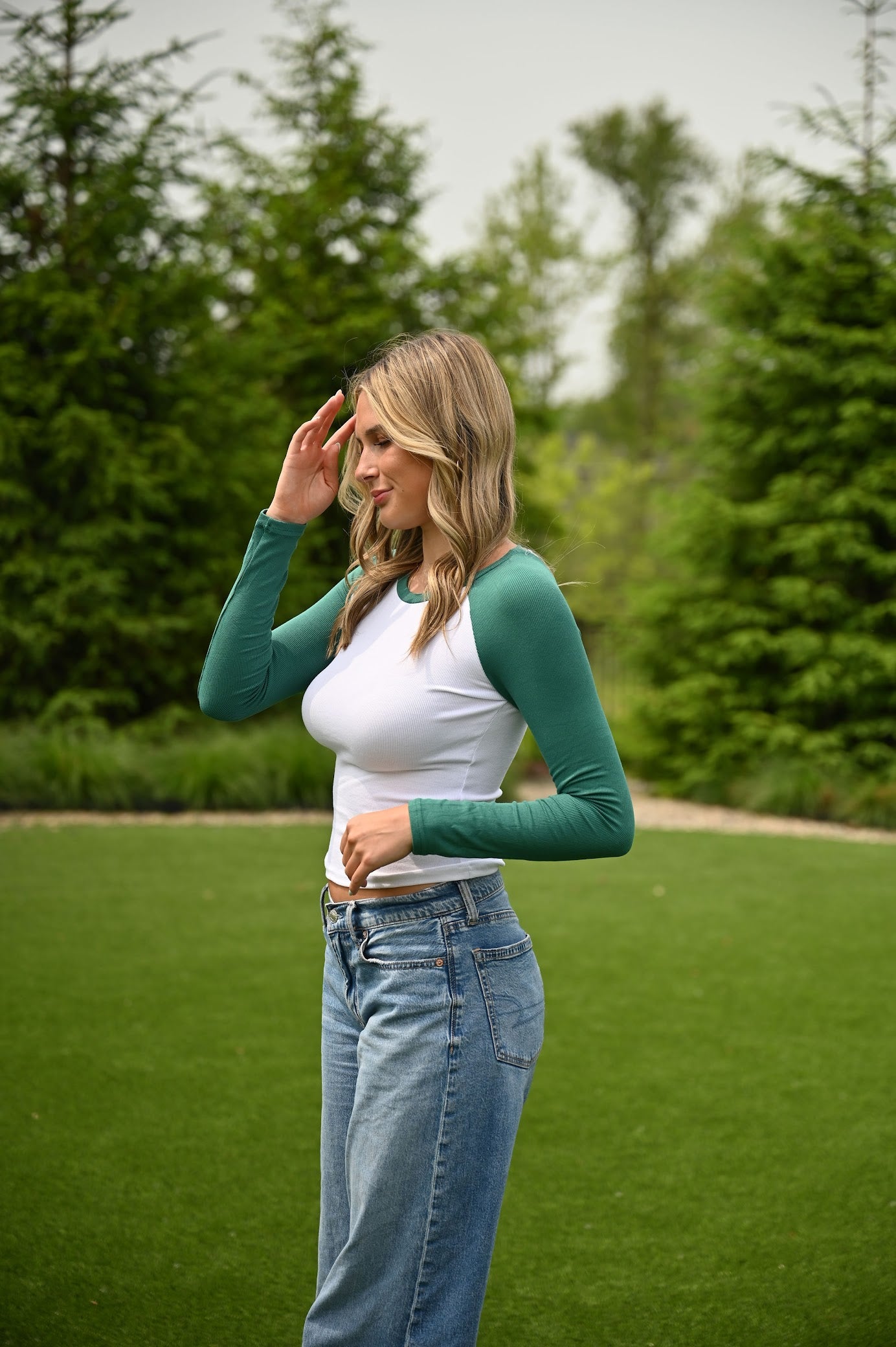 Y2K Long Sleeve Tee- Green