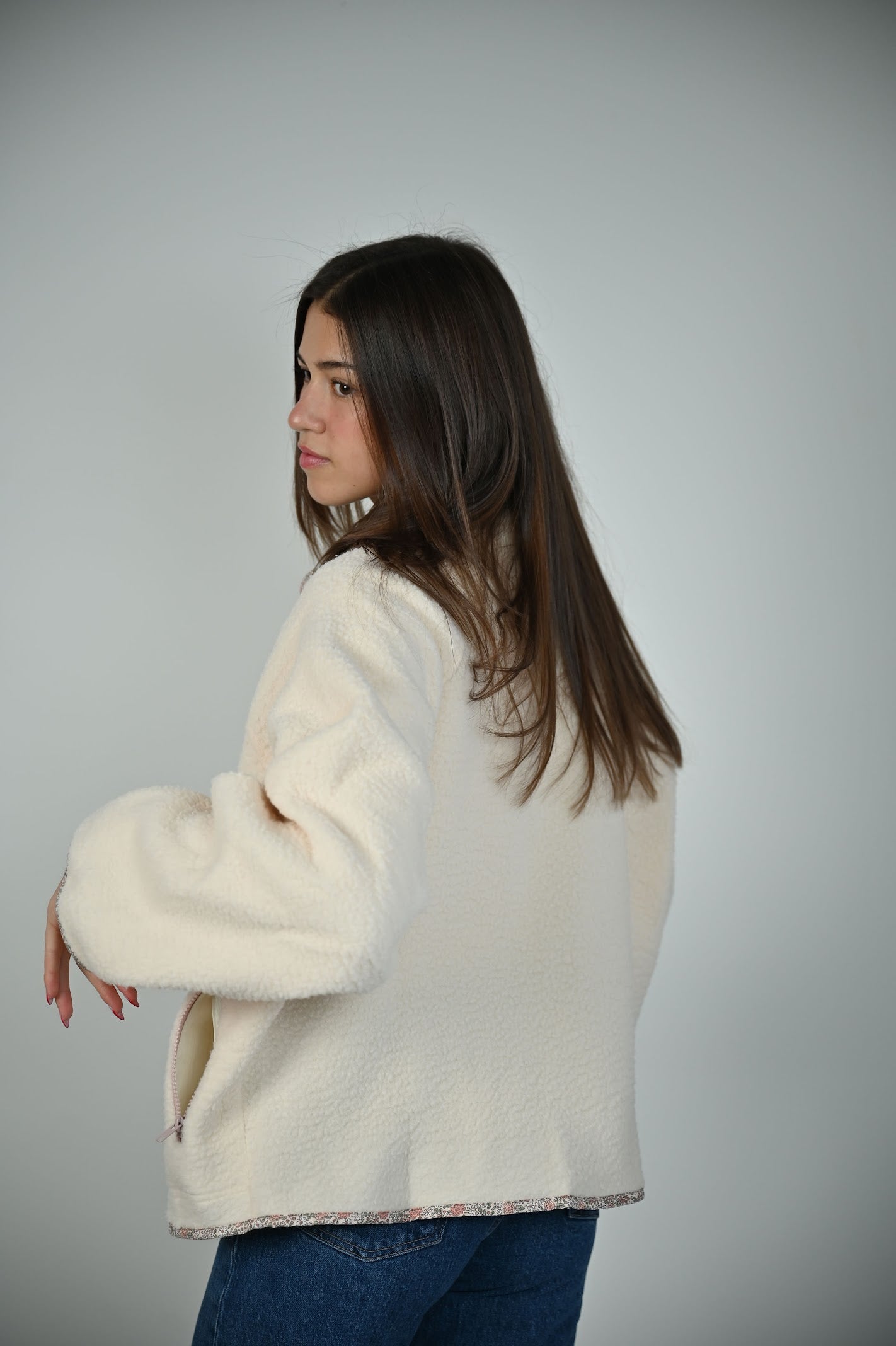 Goals Sherpa Jacket- Ivory