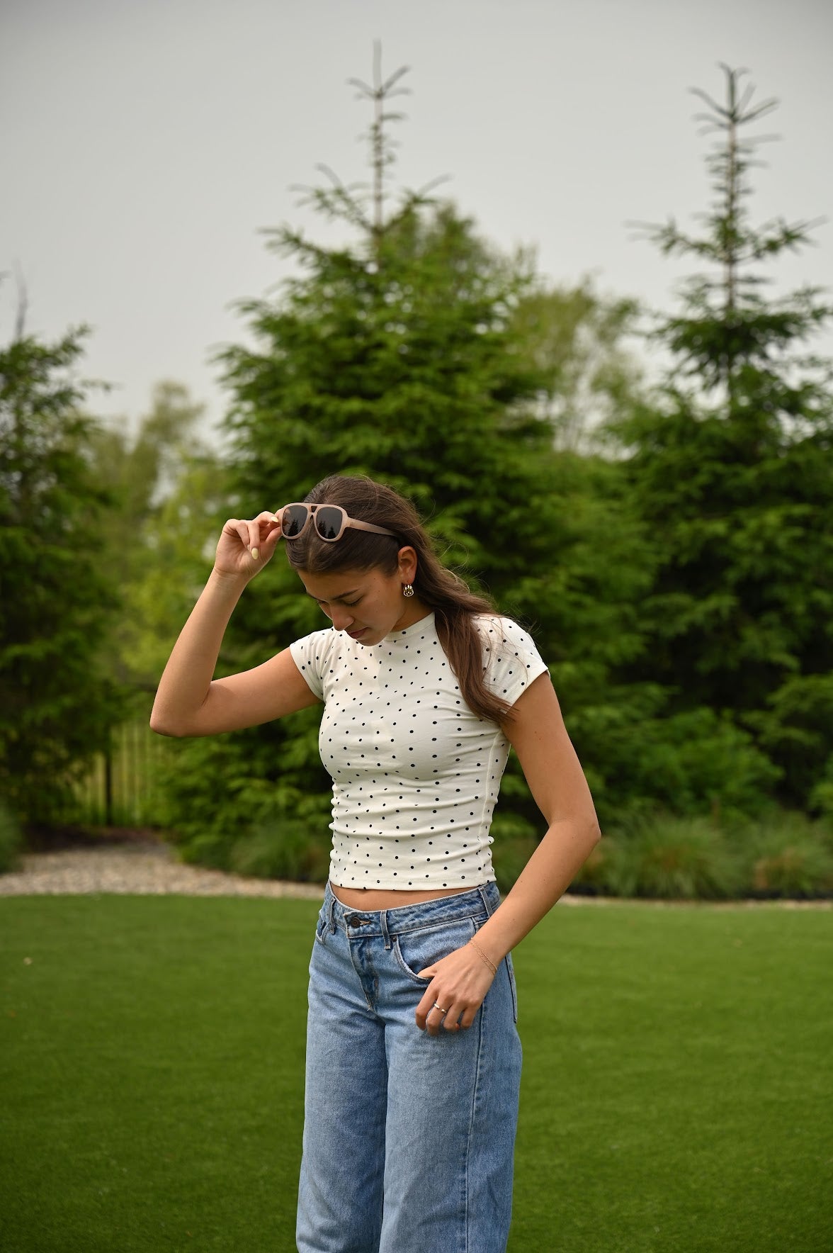 Polka Dot Tee - White