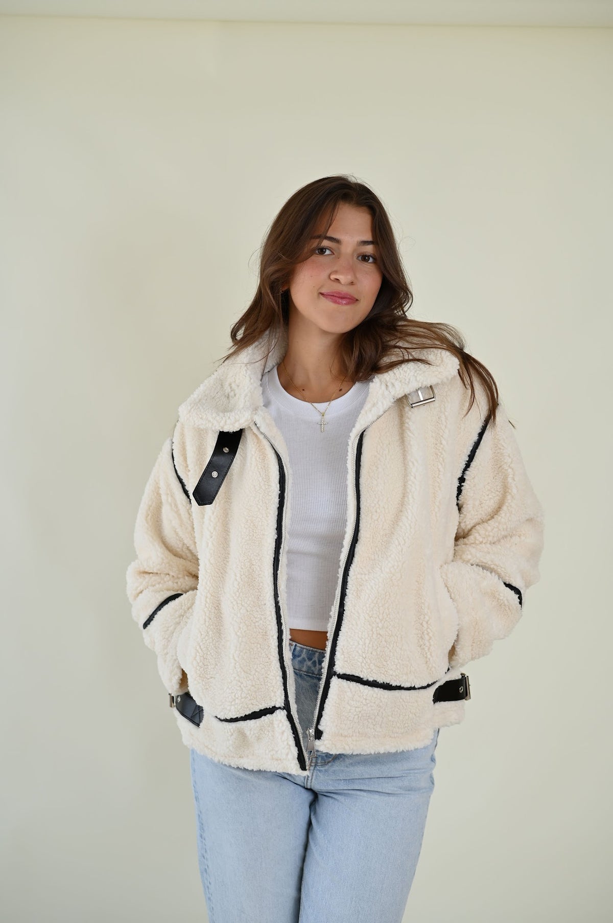 Fall Sherpa Jacket — trendy outerwear | HoneyPlum Clothing