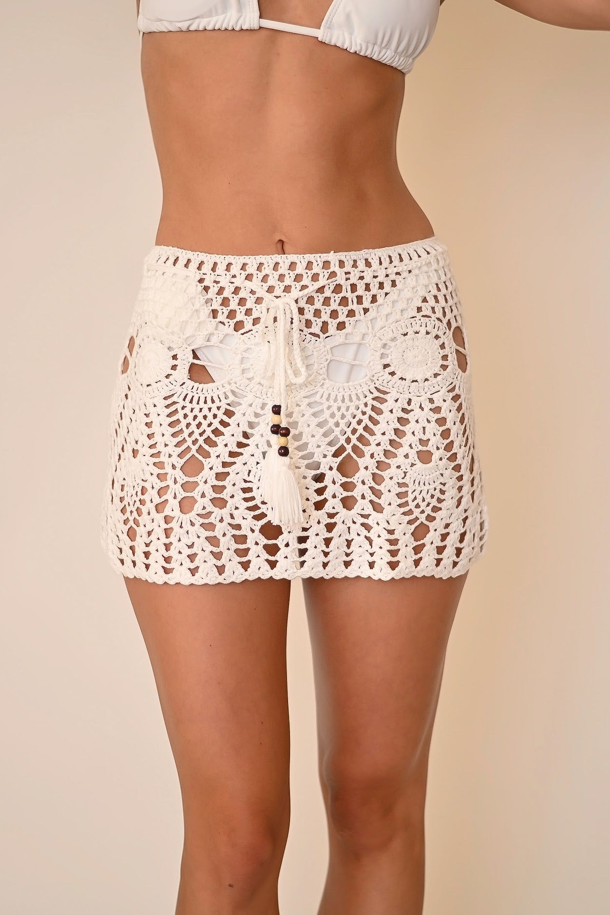 Beach Skirt Coverup -White
