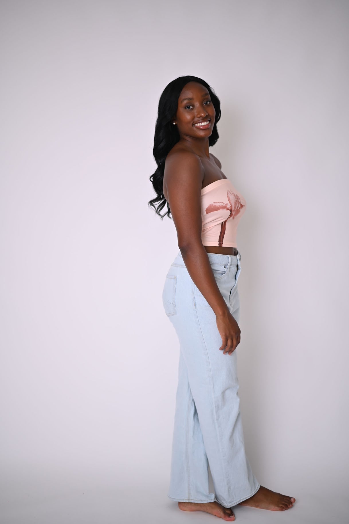 Orchids Tube Top - Orange