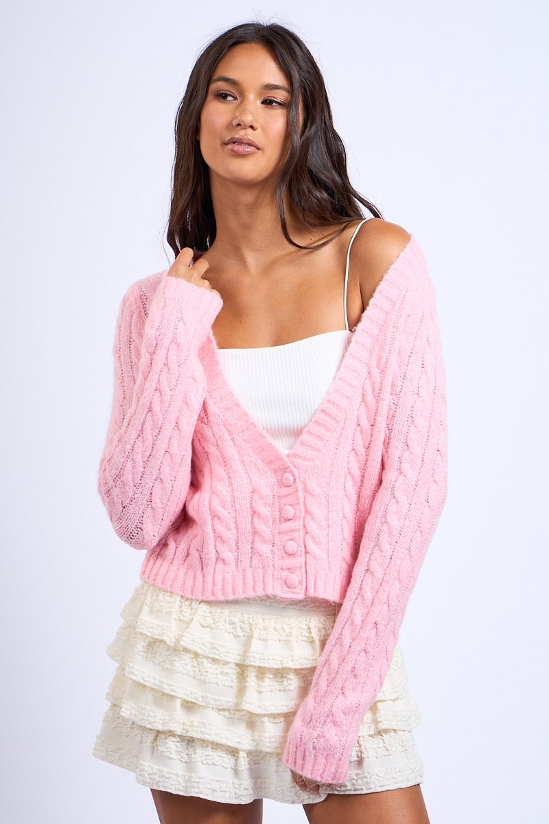 Pastel Cardigan 2.0- Pink