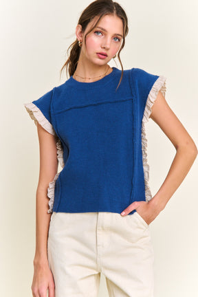 Ruffle Top - Blue