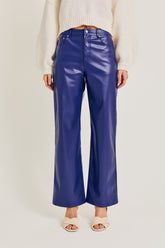 Blue Leather Pants