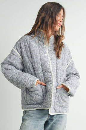 Gray Quilted Jacket