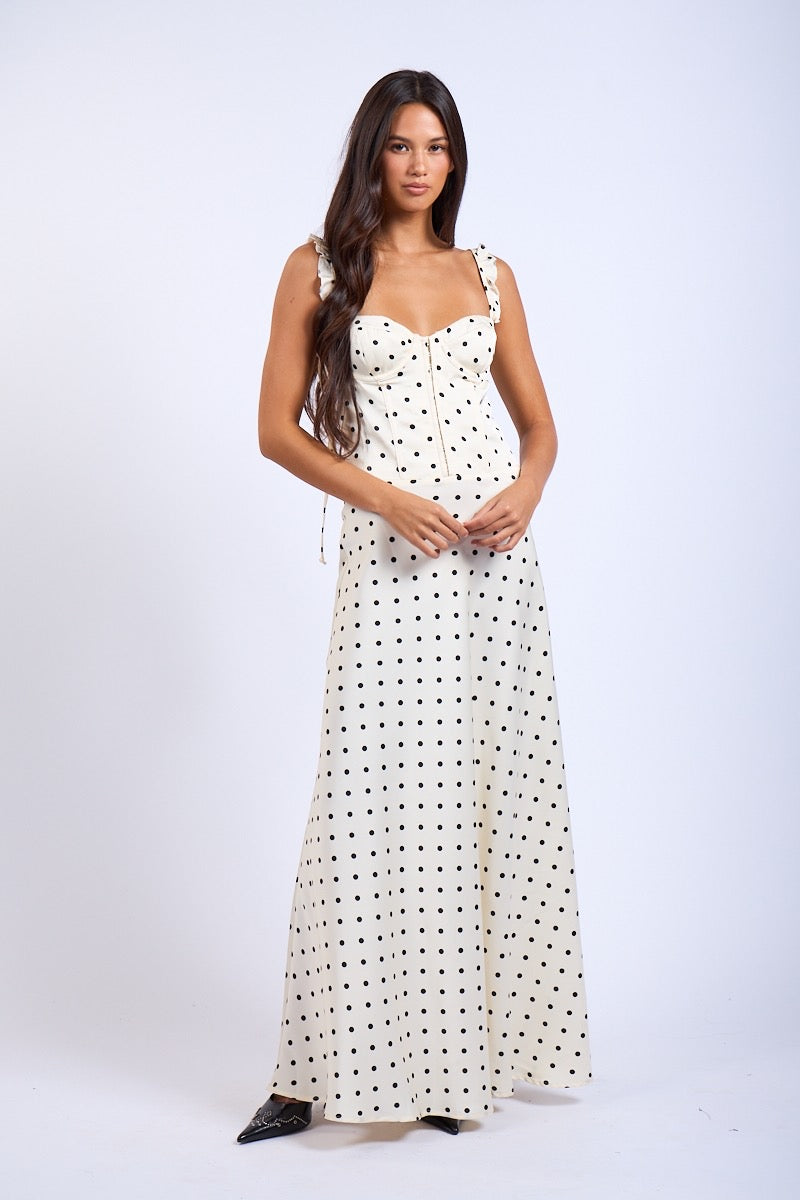 Fit&Flare Maxi Dress- White