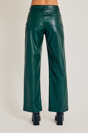 Green Leather Pants