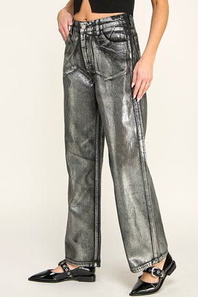 The Metallic Jean- Black