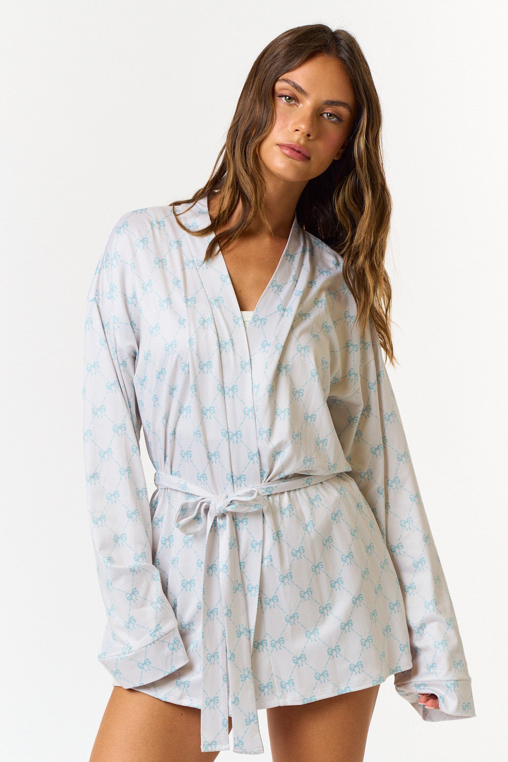 Ditsy Robe- Blue