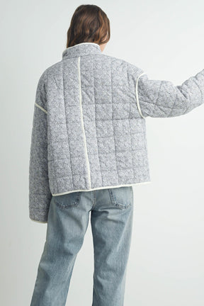 Gray Quilted Jacket