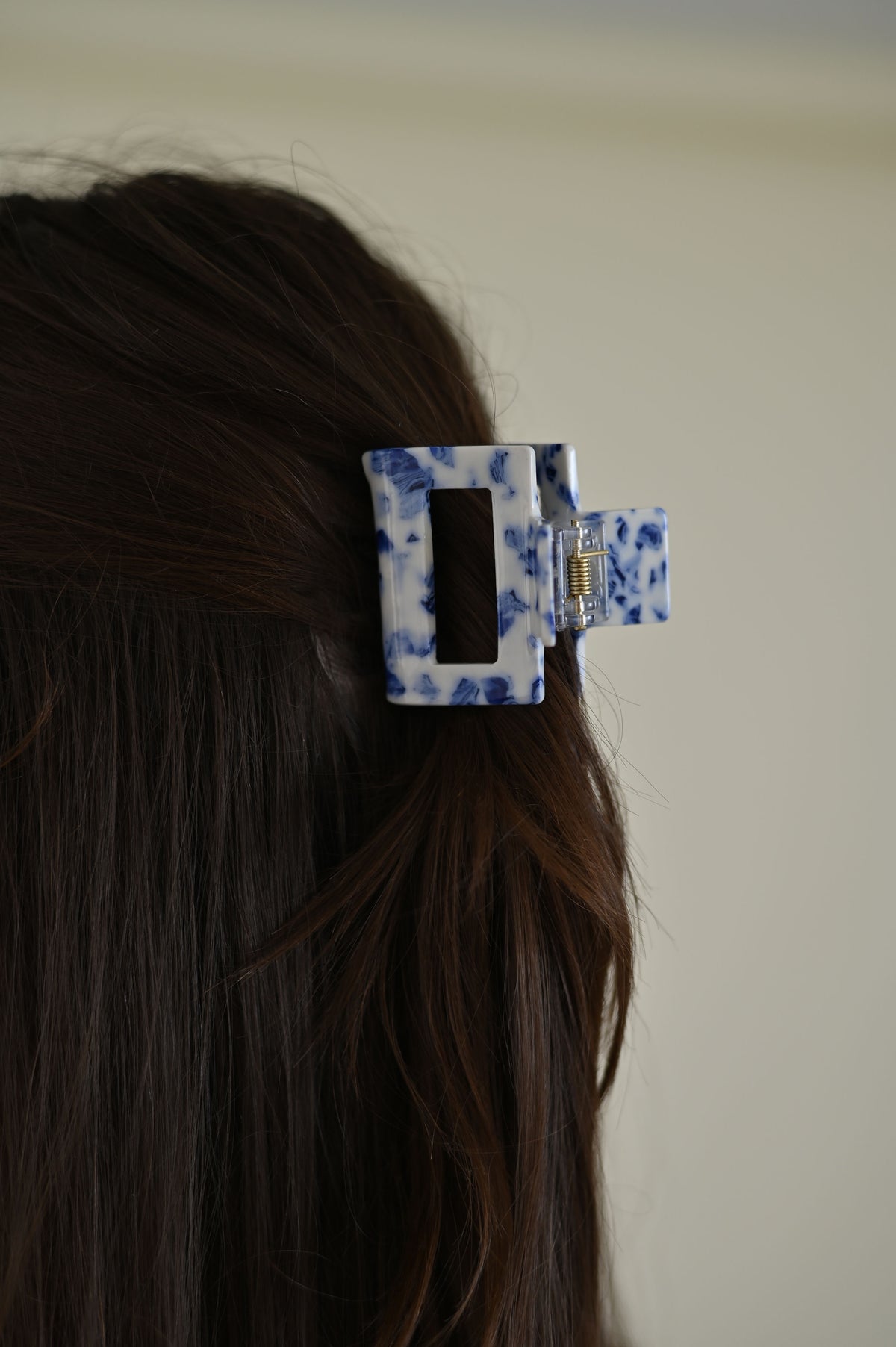 Blue Marble Hair Clip - Box